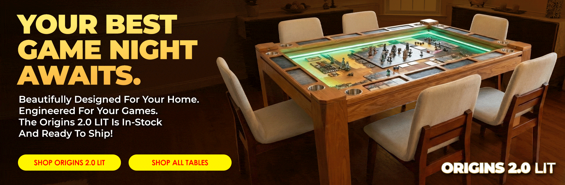 Origins 2.0 Lit Game Table