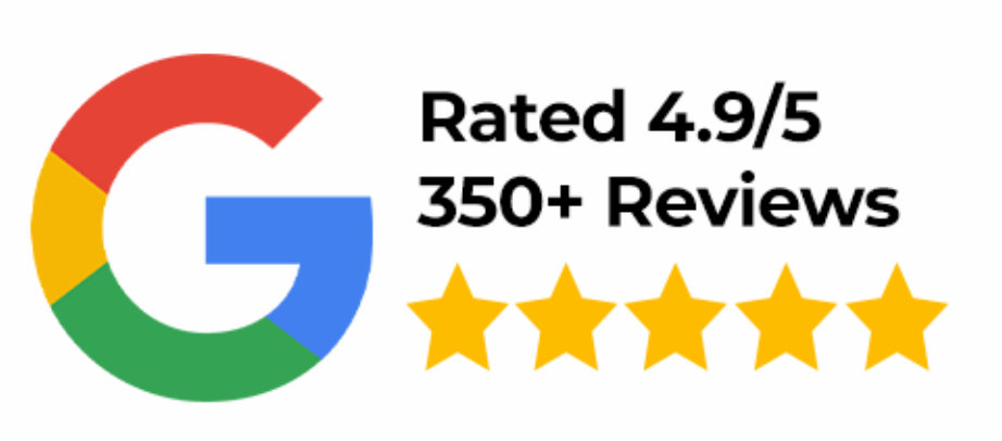 Rated 4.9/5 from 350+ reviews on Google